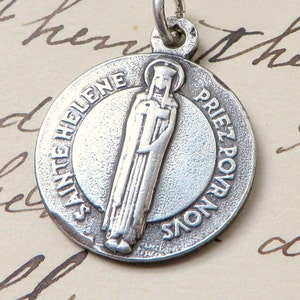 St Helen Medal - Sterling Silver Antique Replica - Patron of divorced people & single mothers