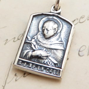 St John of the Cross Medal - Patron of mystics, contemplatives & Spanish poets - Sterling Silver Antique Replica