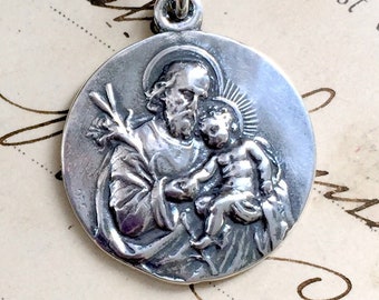 925 Sterling Silver Solid Polished Saint Jude Thaddeus Medal Pendant Necklace Me