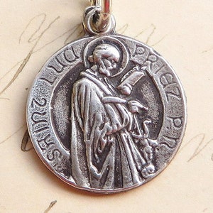 St Luke medal - Sterling Silver Antique Replica - Patron of artists & doctors
