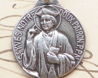 St Yves Medal - Sterling Silver Antique Replica - Patron of lawyers & attorneys