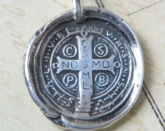 St Benedict Cross Wax Seal Medal