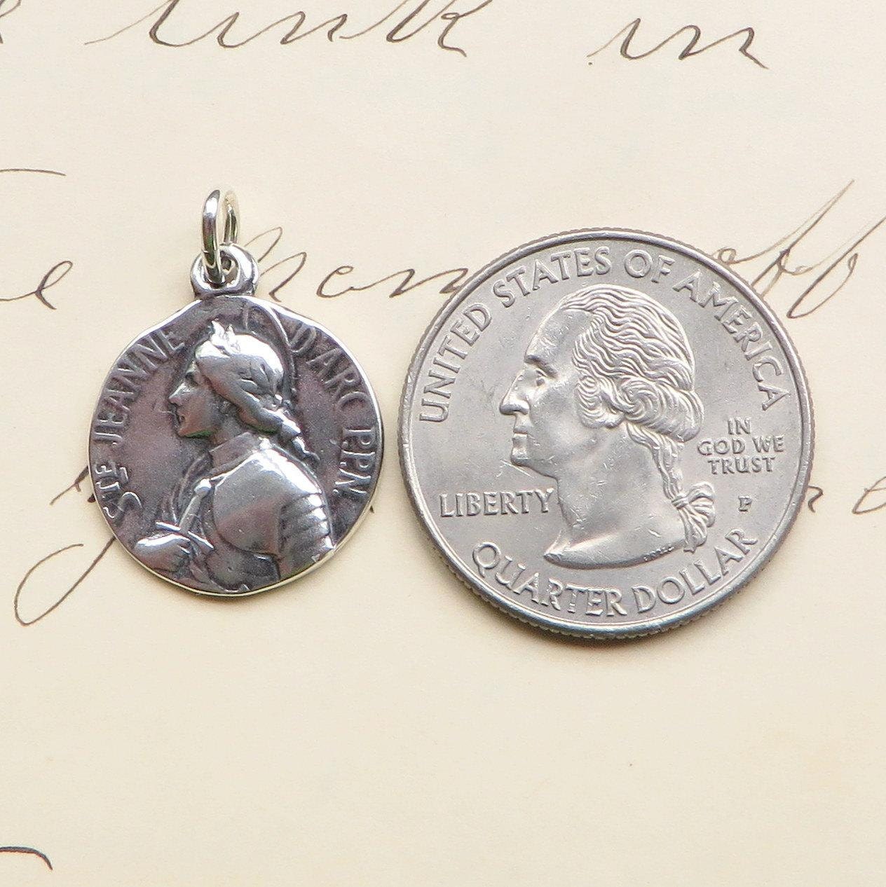 St Joan of Arc Medal Sterling Silver Antique Replica | Etsy