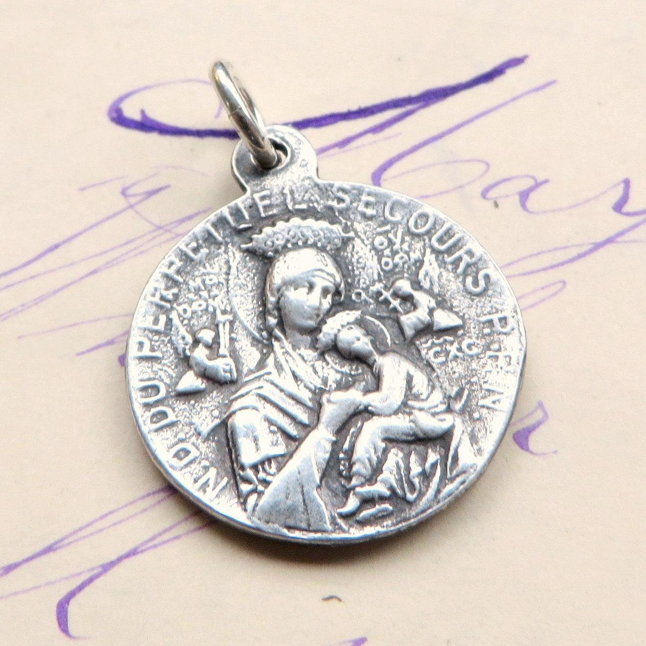 Our Lady of Perpetual Help / St Gerard Majella Medal - Sterling Silver ...