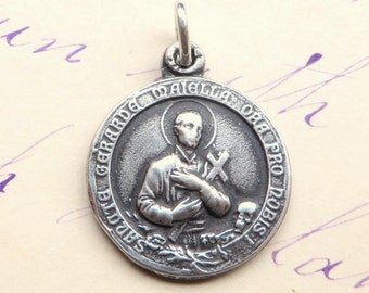 St Gerard Majella/Our Lady of Perpetual Help - Sterling Silver Antique Replica