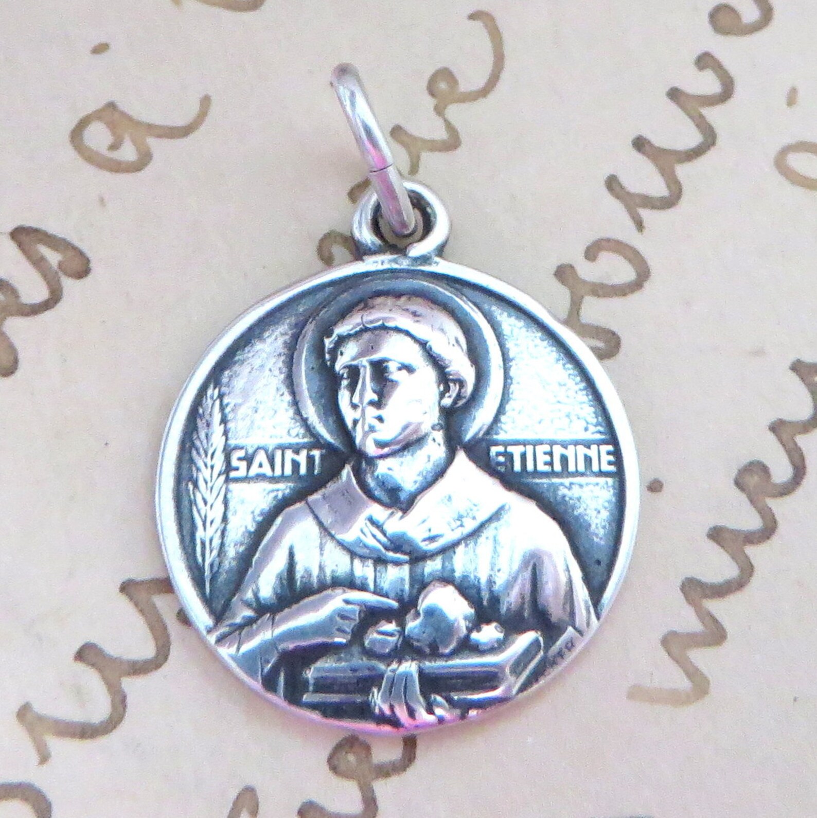 St Stephen Medal - Sterling Silver Antique Replica - Patron Deacons ...