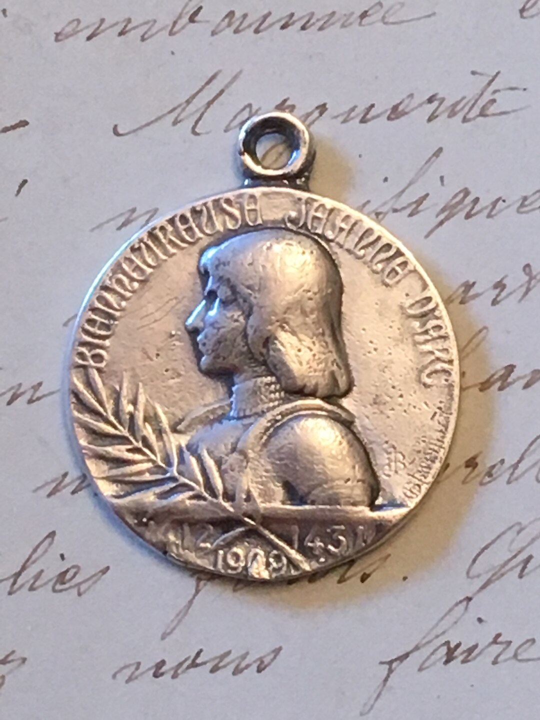 St Joan of Arc Medal - Sterling Silver Antique Replica - Patron of ...
