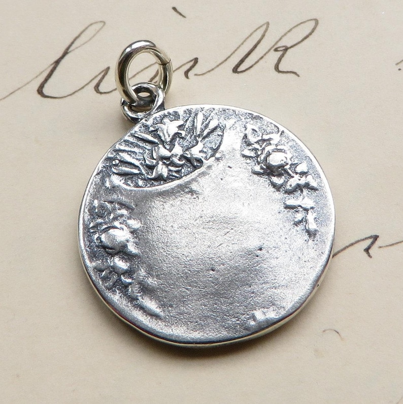 St Monica Medal Sterling Silver Antique Replica Patron of mothers, difficult children & alcoholics image 3