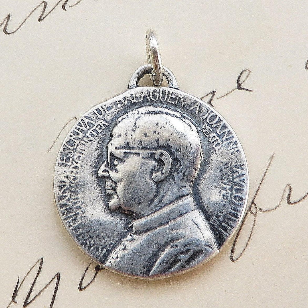 Saints For Sinners Saint Josemaria Escriva Hand Painted Medal