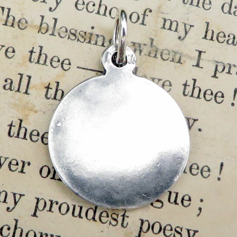 Patron of Widows Sterling Silver St Bridget of Sweden Medal Antique Reproduction