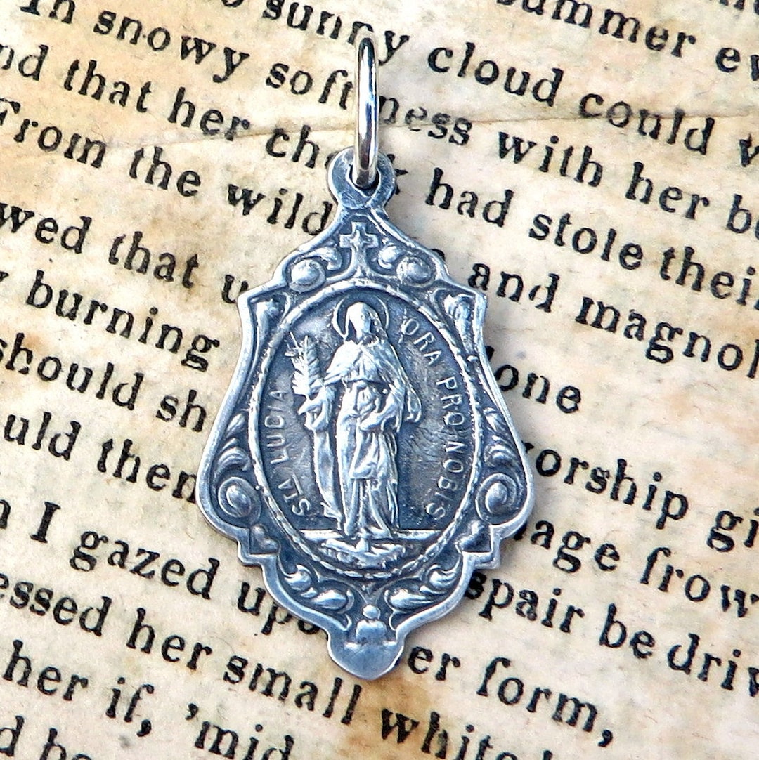 St. Agatha / Nurse Custom Medal In Sterling Silver, 14kt Yellow Gold