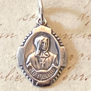 St Maguerite d’ Youville Medal – Patron of Difficult Marriages and Loss of Parents - Sterling Silver Replica