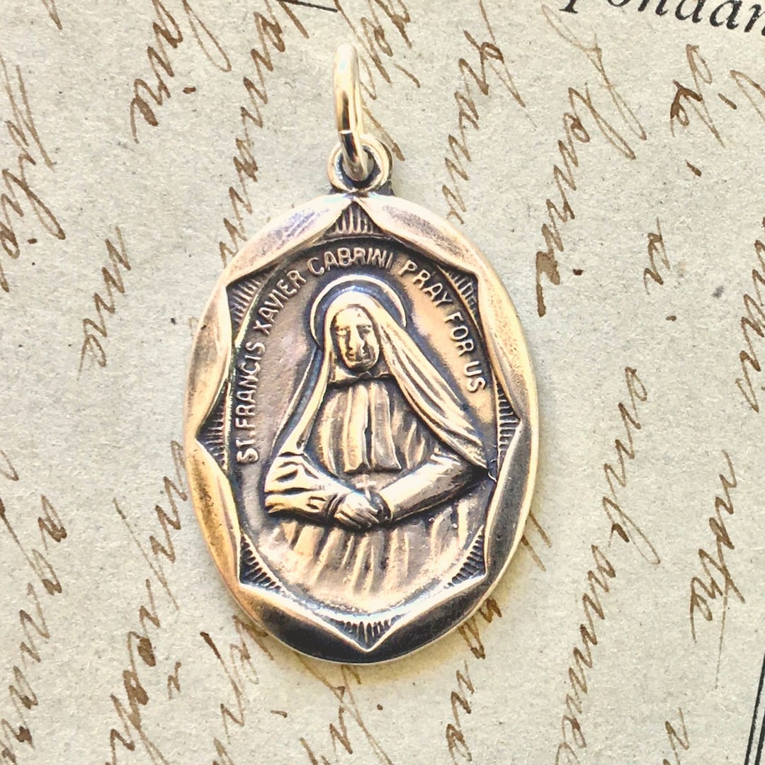 St Frances Xavier Cabrini Medal - Patron of Immigrants - Sterling ...