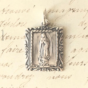 Our Lady of Guadalupe - Sterling Silver Antique Replica