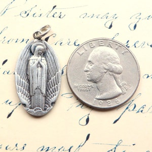Our Lady of Flight Sterling Silver Antique Replica Pilots and Flight Attendants Medal image 4