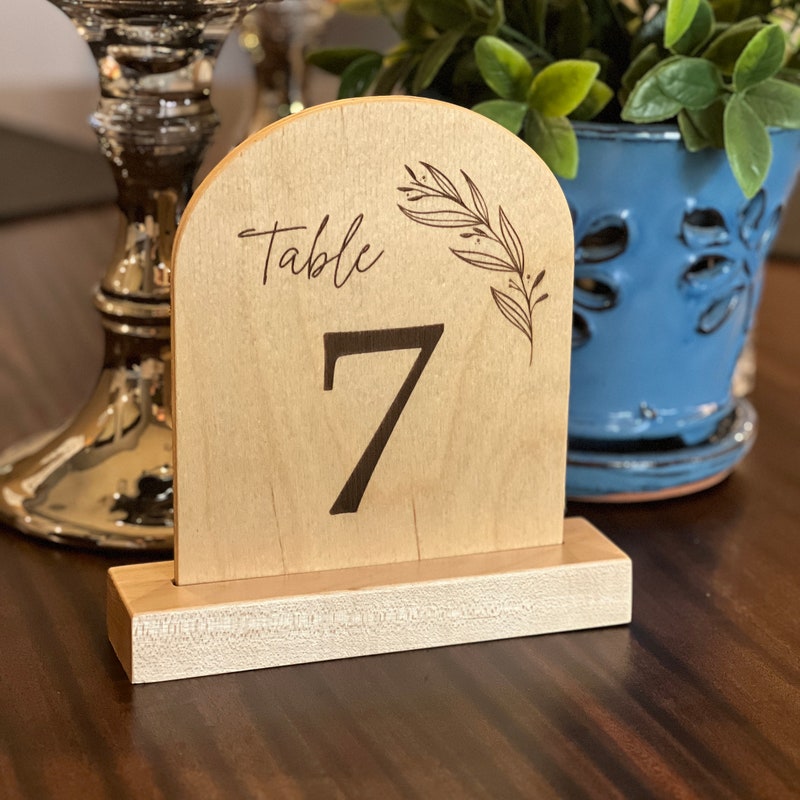 Wood Table Numbers - Etsy