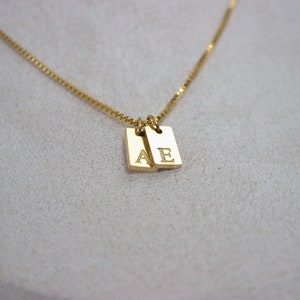 Collier initial personnalisé - Cadeau personnalisé pour demoiselles d'honneur, collier initial, collier pendentif lettre gravé personnalisé en chaîne