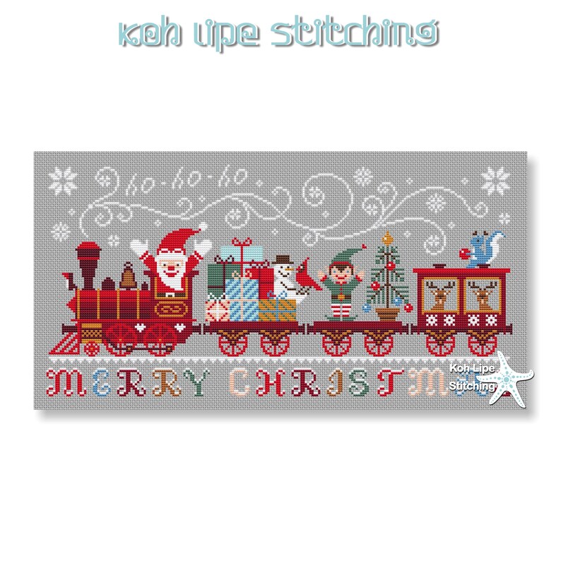 Merry christmas cross stitch sampler
