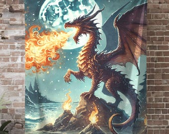 Mythical Dragon Blanket: Sherpa Fleece Fantasy Throw