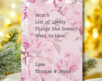 Personalized Mom's Journal: Custom Keepsake Notebook for Memories, Stocking Stuffer