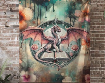 Fantasy Dragon Blanket: Cozy Sherpa Fleece Throw, Book Lover Gift
