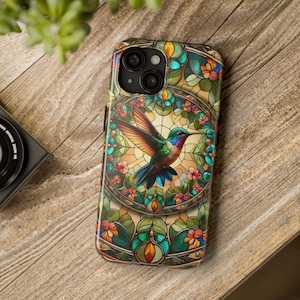 Hummingbird Design Phone Case, Whimsical Tough Case - Bird Lover Gift, iPhone and Samsung, Protective Cover, Unique Case,