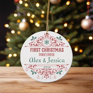 Christmas Ornament, Couples First Christmas Together Ornament, Newlywed Holiday Decor, Christmas Tree Decoration