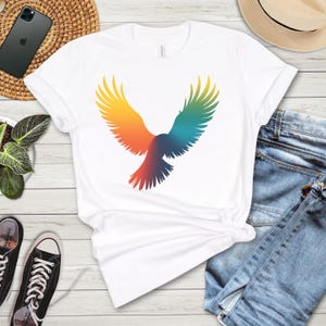 American Eagle T-Shirt, Patriotic Eagle Shirt, USA Eagle Tee, Eagle Lover Gift, 4th of July Shirt, Vintage Eagle Graphic, Freedom Bird Tee