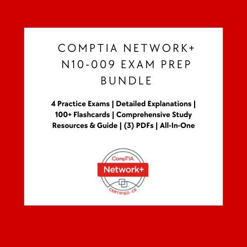 Pakiet przygotowawczy do egzaminu Ultimate CompTIA Network+ N10-009: ponad 100 pytań egzaminacyjnych, fiszki i kompleksowe materiały do nauki | (3) pliki PDF