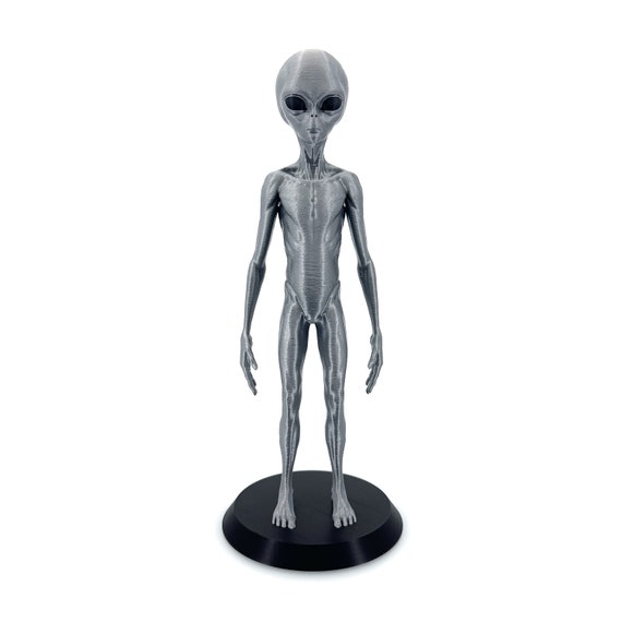Grey Alien Figurine - Intricate 3D Printed Sci-fi Extraterrestrial