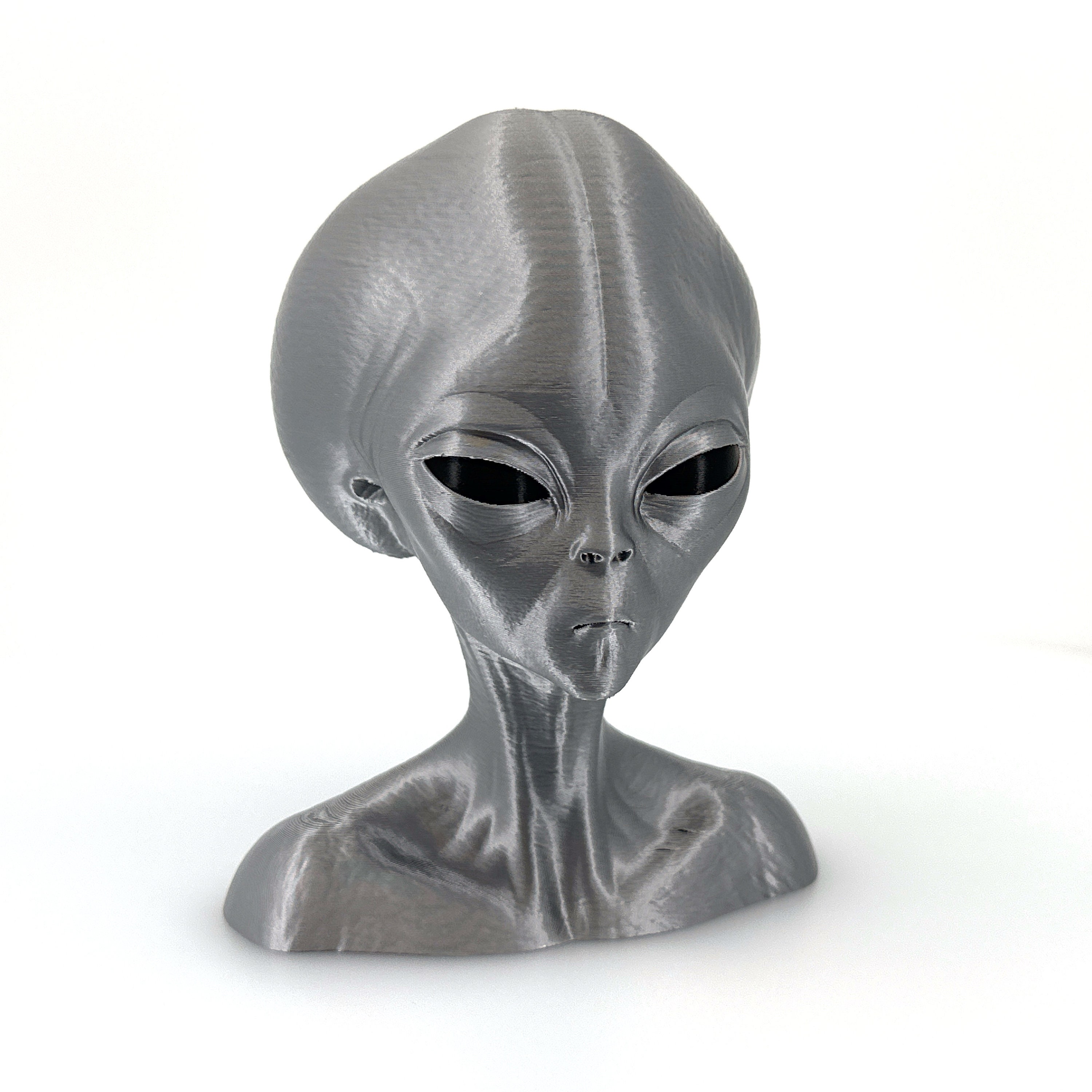 Roswell Grey Alien Bust From Zeta Reticuli - 3D Printed Sci