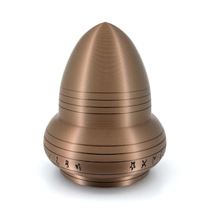 Kecksburg Acron UFO Incident Inspired 3D Printed Model Replica w kolorze miedziano-brązowym metalicznym - 4 rozmiary dostępne - UFO Collectible