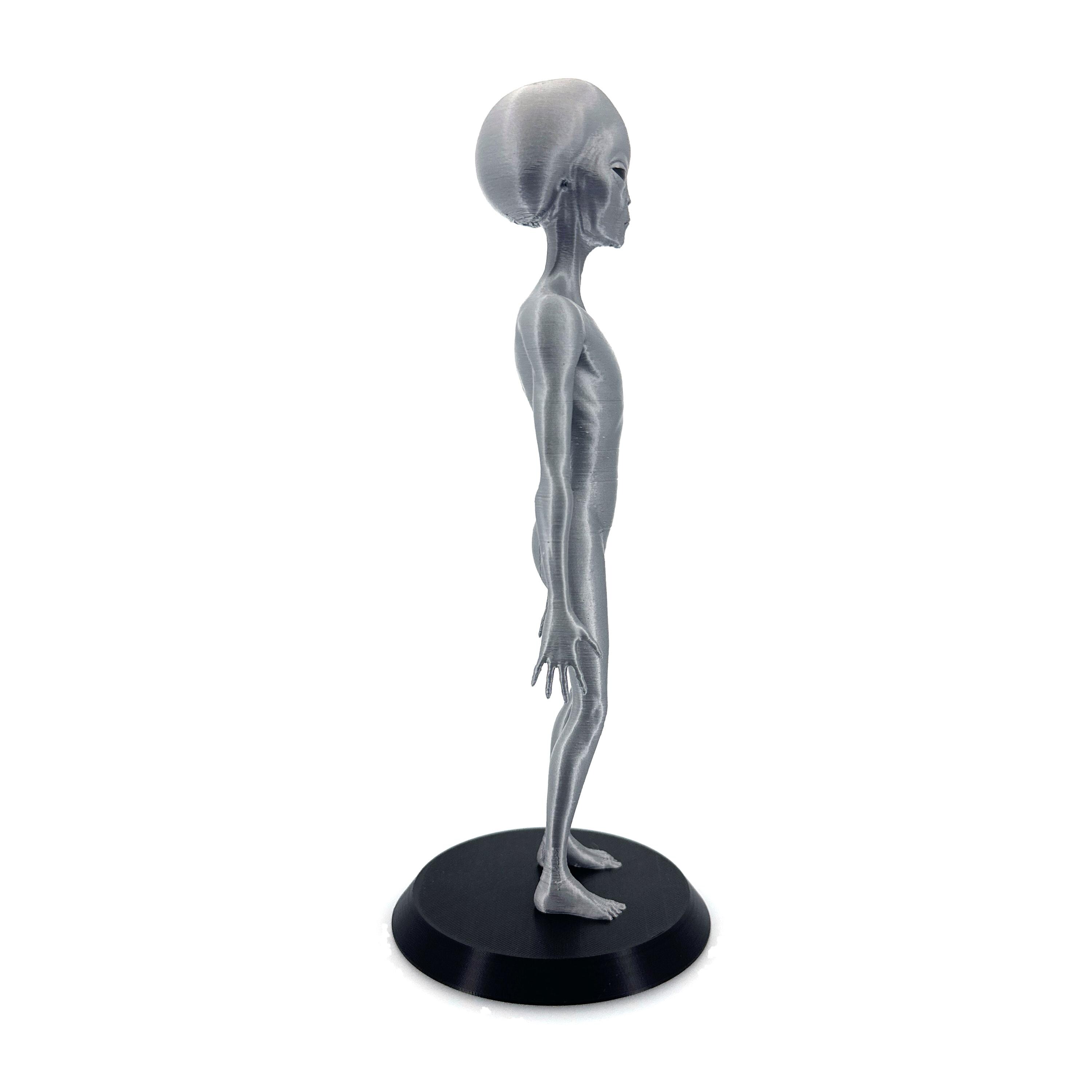 Roswell Grey Alien Figurine 10-12 Inch, 3D Printed Zeta Reticuli