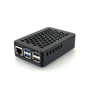 Raspberry Pi 5 Case | Custom 3D Printed with Silicone Bumper Pads | Compatible with Official Raspberry Pi Active Cooler | Black