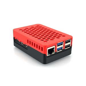 Raspberry Pi 5 Case for Pimoroni NVMe Base | Custom 3D Printed | Includes 4 Silicone Bumper Pads | Ventilated | Easy Access
