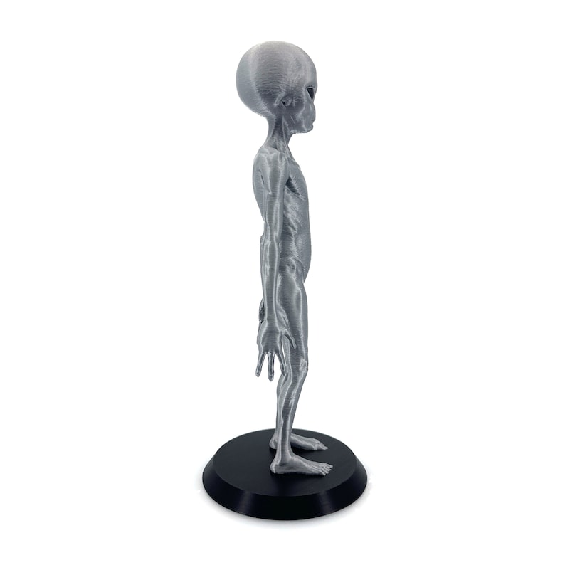 Grey Alien Figurine 10-12 Inch, 3D Printed Extraterrestrial Statue, UFO ...