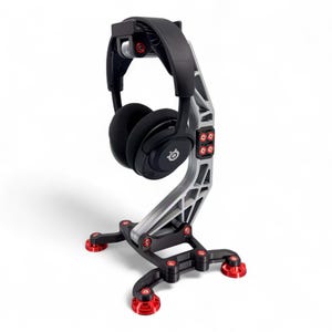 Headphone Stand – Industrial Desk Accessory for Headset, Organizer for Office, Studio, or Home Setup, Gift for Him