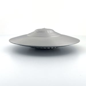 Area 51 Bob Lazar S4 Sport Model UFO - Alien Craft, Extraterrestrial Spaceship, Sci-Fi Collectible, UFO Decor - Silver Grey, 3 Inches