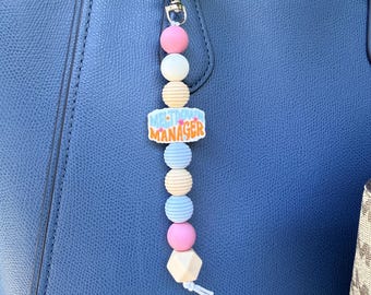 Meltdown Manager keychain clip on, backpack clip, gifts for her