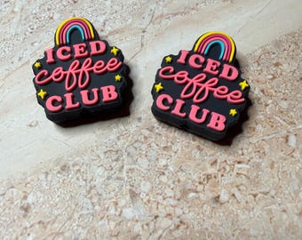 Focal beads, Iced coffee Club, DIY, Craft supplies, for her, keychains
