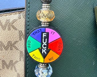 F This Keychain, Sassy, Sarcastic, Zipper Pull,  Mature
