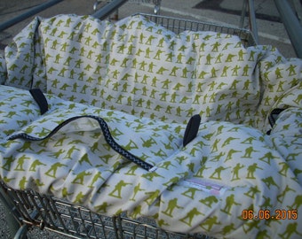 High Chair Cover Shopping Cart cover  for boy or girl......Military Max by Riley Blake