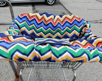 Shopping Cart cover for boy or girl.....Chevy Chevron Primary