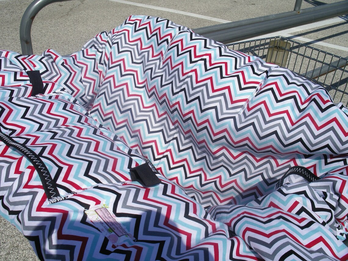 Shopping Cart Cover for Boy or Girl.....chevron in CELEBRATION Etsy