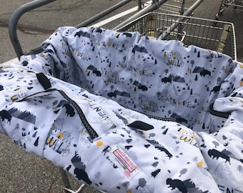 Shopping Cart cover  for boy or girl..... Roam Wild/Explore Buffalo  michaelmooodesign