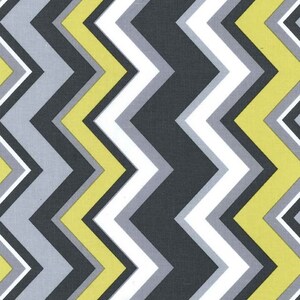 Shopping Cart cover for boy or girl.....Citron Chevron by Michael Miller image 5