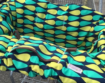 Shopping Cart cover  for boy or girl.....Geo Pop Infinity Emerald