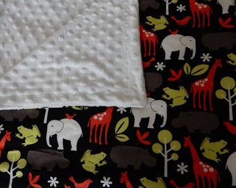 Blanket Security Blanket...Zoology in Black...Ready to mail.