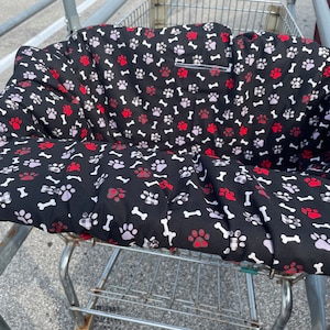 Dog Puppy Fur Baby Shopping Cart cover ......  Paws Prints and Bones!! by MichaelMoooDesign
