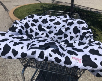 High Chair Cover Shopping Cart cover  for boy or girl  .....Cow. Cowmooflage ....michaelmooodesign